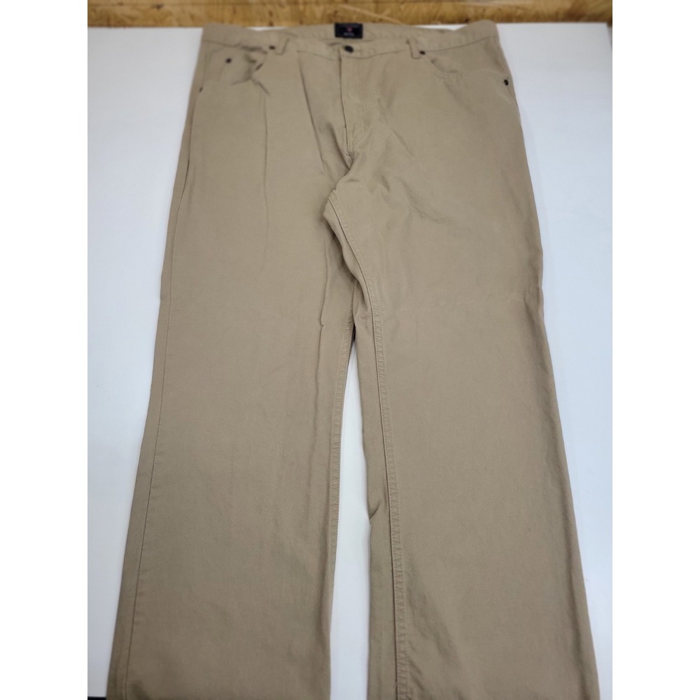 Saddlebred Big & Tall Mens 44x30 Khaki Pants Classic Fit 100% Cotton Straight...